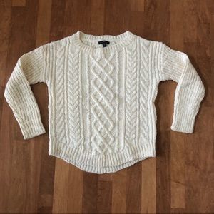 Cream Banana Republic Cableknit Sweater